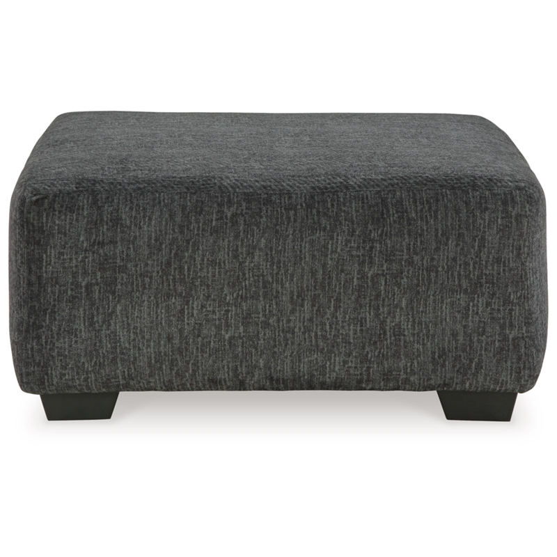 Bowery Hill Corner-blocked Frame Gray Oversized Accent Ottoman