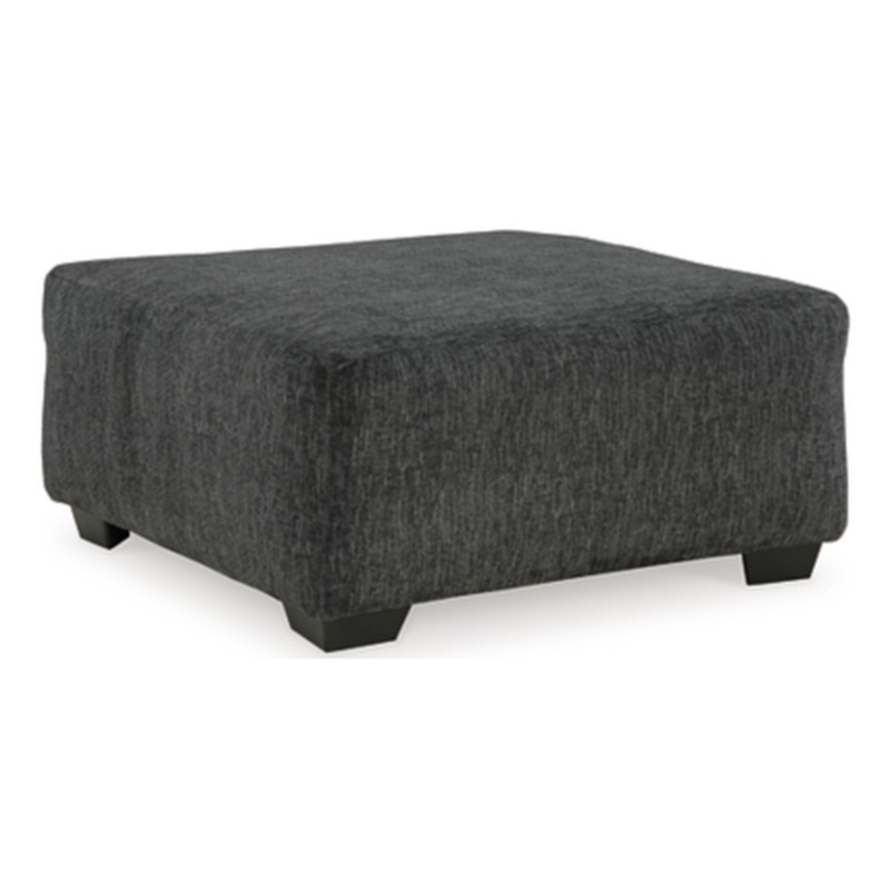 Bowery Hill Corner-blocked Frame Gray Oversized Accent Ottoman