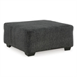 Bowery Hill Corner-blocked Frame Gray Oversized Accent Ottoman