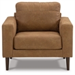 Bowery Hill Modern / Contemporary Corner-blocked Frame Caramel Chair