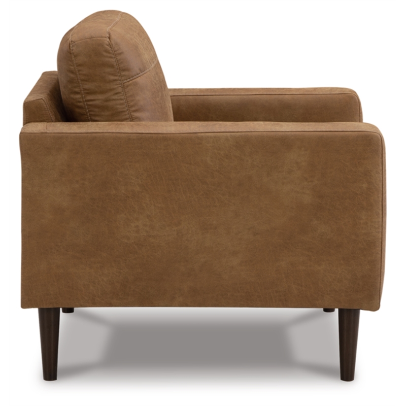 Bowery Hill Modern / Contemporary Corner-blocked Frame Caramel Chair