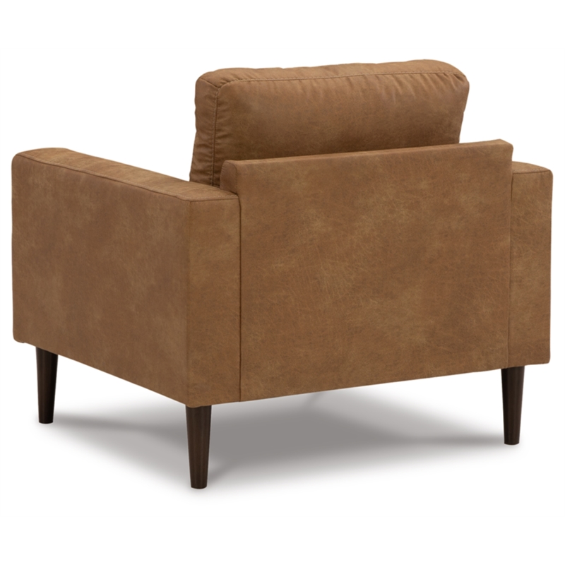 Bowery Hill Modern / Contemporary Corner-blocked Frame Caramel Chair