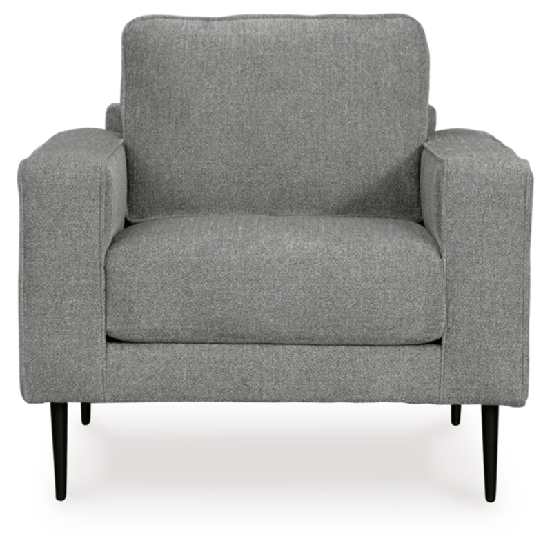 Bowery Hill Contemporary Corner-blocked Frame Charcoal Chair