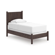 Bowery Hill Contemporary Tan Engineered Wood Frame Bedroom Mirror