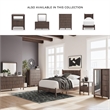 Bowery Hill Contemporary Tan Engineered Wood Frame Bedroom Mirror