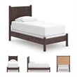 Bowery Hill Contemporary Tan Engineered Wood Frame Bedroom Mirror