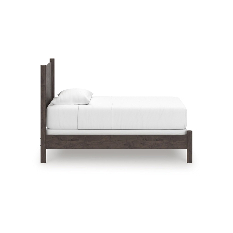 Bowery Hill Contemporary Tan Engineered Wood Frame Bedroom Mirror