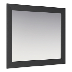 Bowery Hill Contemporary Engineered Wood Charcoal Bedroom Mirror