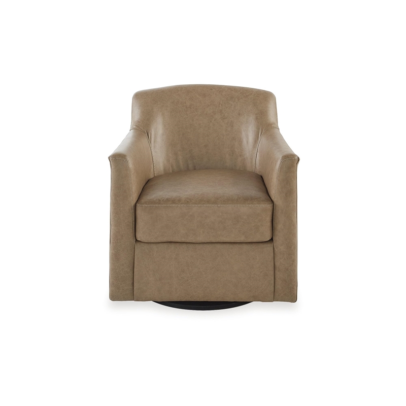Bowery Hill Modern / Contemporary Light Brown Swivel Accent Chair