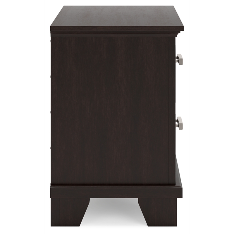 Bowery Hill Modern / Contemporary Engineered Wood Brown Nightstand