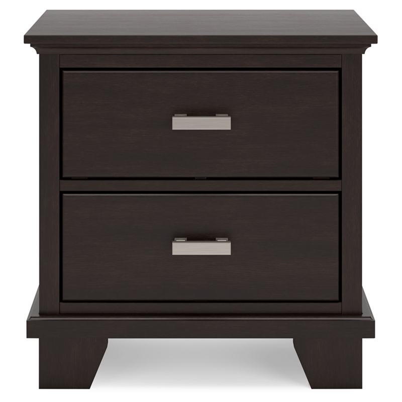 Bowery Hill Modern / Contemporary Engineered Wood Brown Nightstand