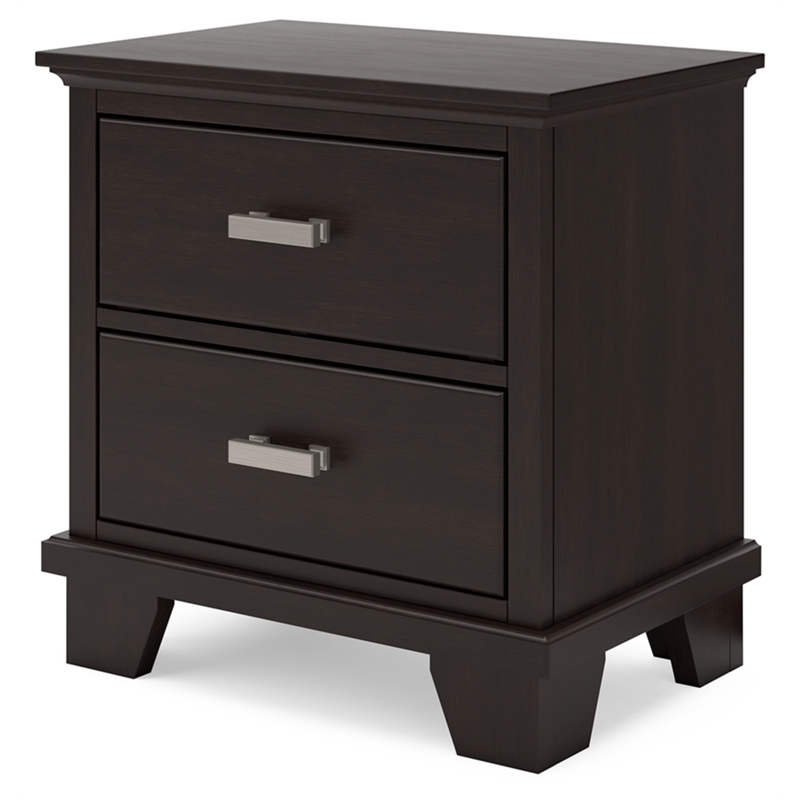 Bowery Hill Modern / Contemporary Engineered Wood Brown Nightstand