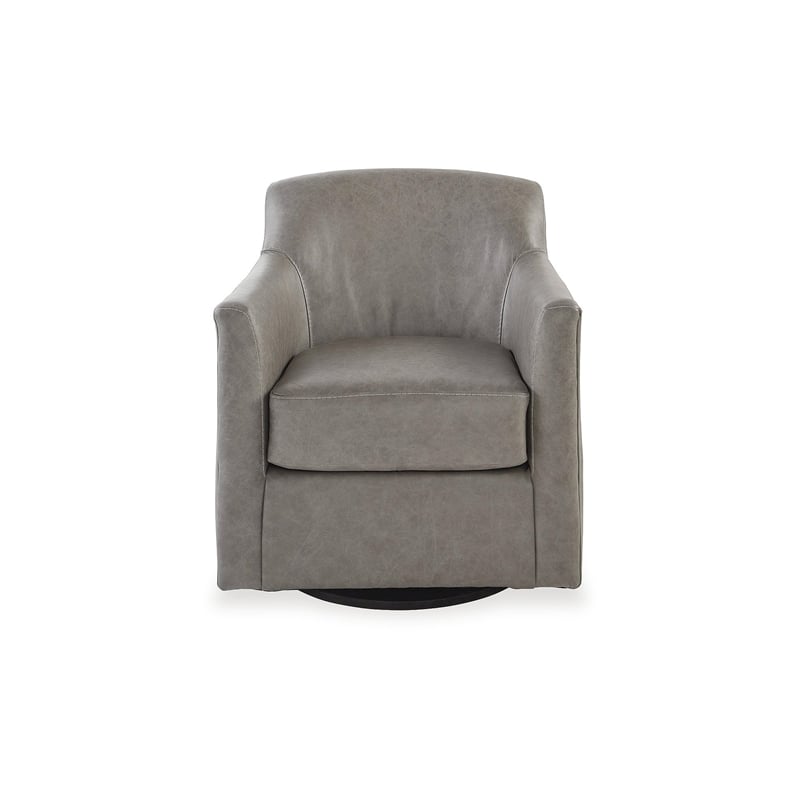 Bowery Hill Modern / Contemporary Gray Finish Swivel Accent Chair