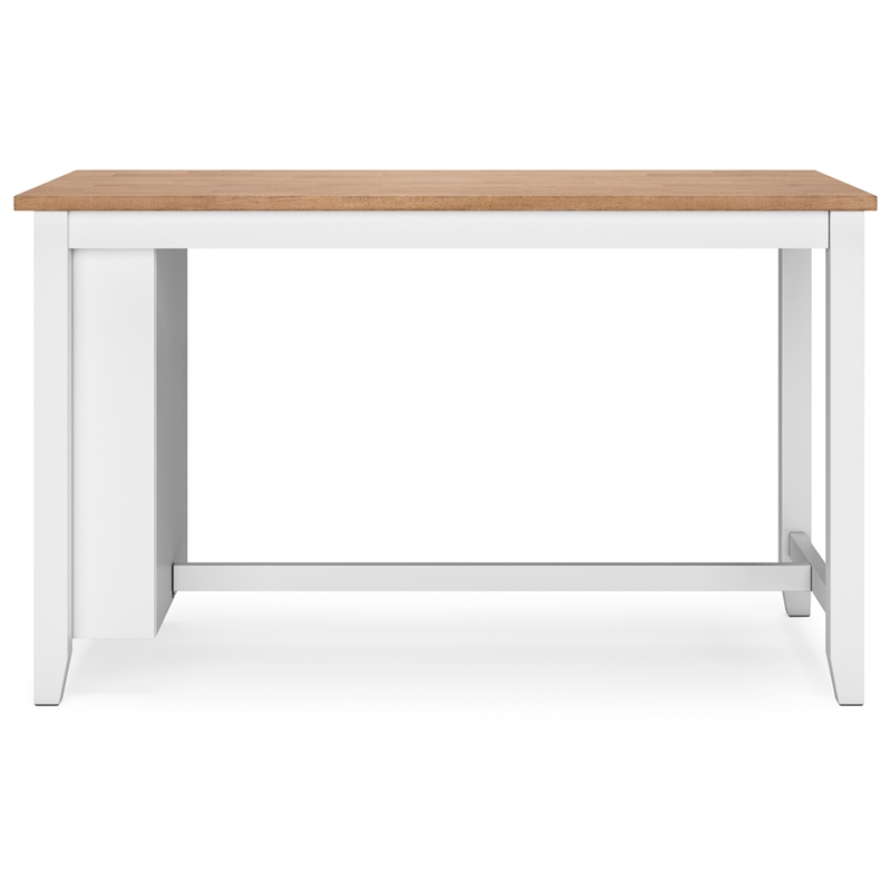 Bowery Hill Rubberwood Light Brown Counter Height Dining Table Rectangular 60