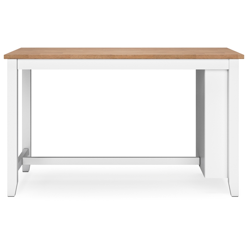 Bowery Hill Rubberwood Light Brown Counter Height Dining Table Rectangular 60