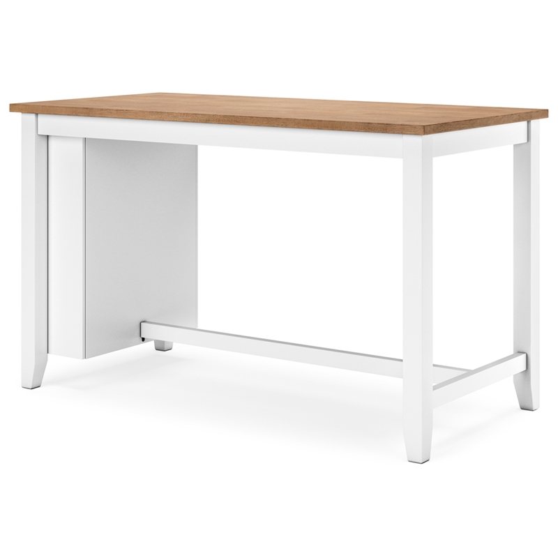 Bowery Hill Rubberwood Light Brown Counter Height Dining Table Rectangular 60