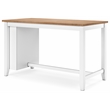 Bowery Hill Rubberwood Light Brown Counter Height Dining Table Rectangular 60