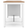 Bowery Hill Rubberwood Light Brown Counter Height Dining Table Rectangular 60