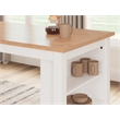 Bowery Hill Rubberwood Light Brown Counter Height Dining Table Rectangular 60