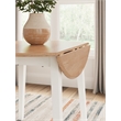 Bowery Hill Contemporary Light Brown Wood Dining Drop Leaf Table