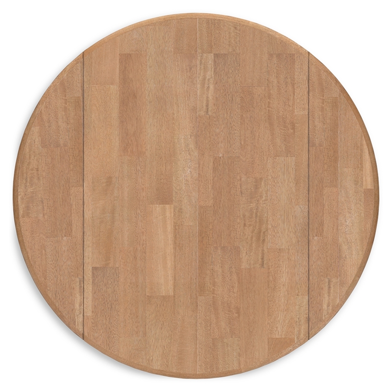 Bowery Hill Contemporary Light Brown Wood Dining Drop Leaf Table