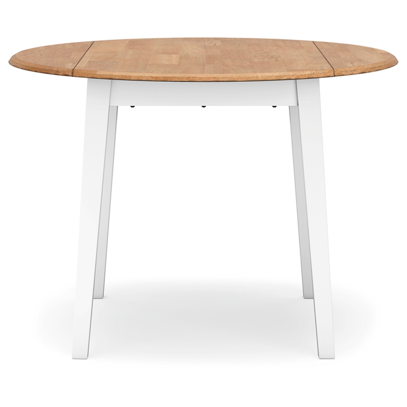 Bowery Hill Contemporary Light Brown Wood Dining Drop Leaf Table