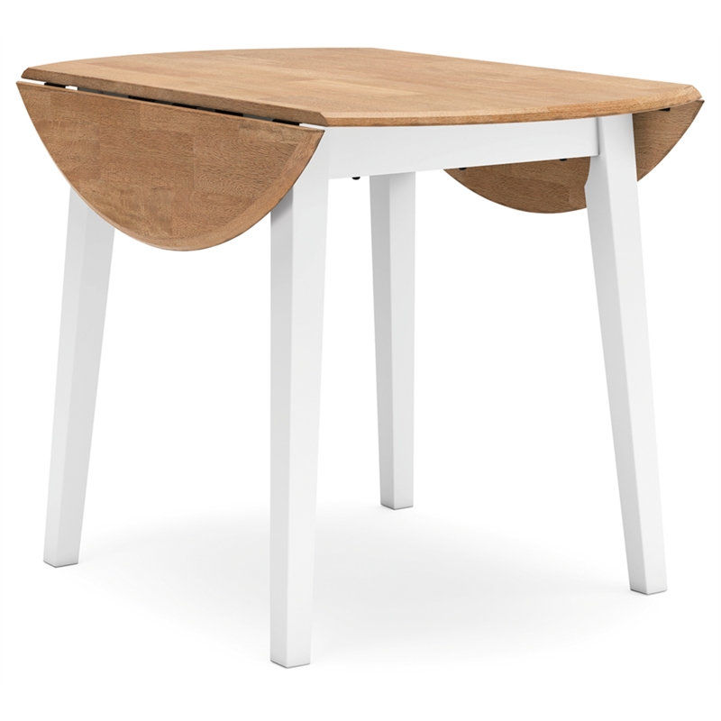 Bowery Hill Contemporary Light Brown Wood Dining Drop Leaf Table