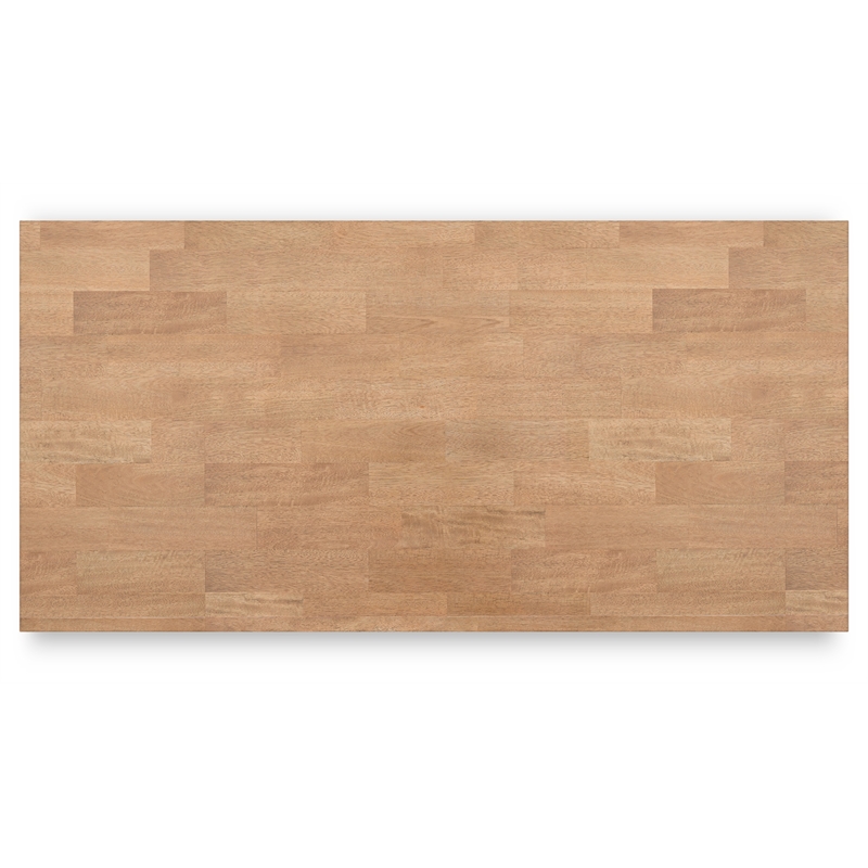 Bowery Hill Rubberwood Mango Counter Height Dining Table Rectangular Storage Shelves 60