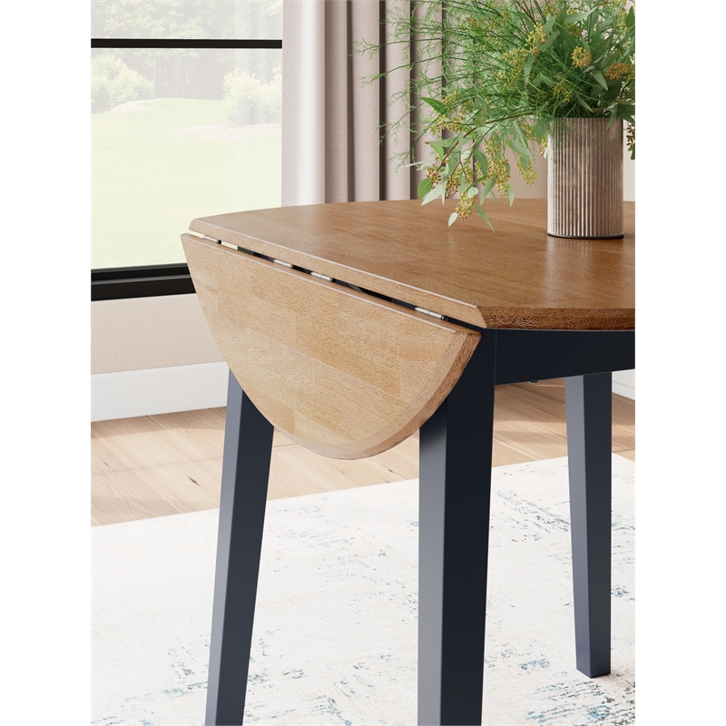Bowery Hill Contemporary Light Brown Wood Dining Drop Leaf Table