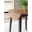 Bowery Hill Contemporary Light Brown Wood Dining Drop Leaf Table