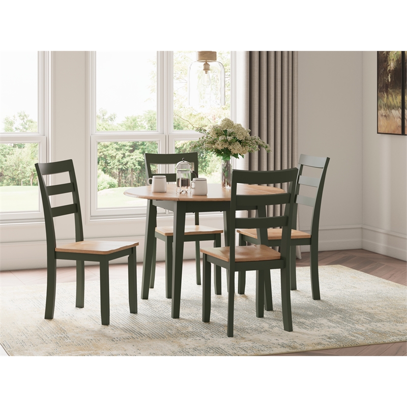 Bowery Hill Contemporary Light Brown Wood Dining Drop Leaf Table