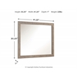 Bowery Hill Contemporary Gray Engineered Wood Frame Bedroom Mirror