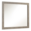 Bowery Hill Contemporary Gray Engineered Wood Frame Bedroom Mirror