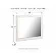 Bowery Hill Contemporary White Engineered Wood Frame Bedroom Mirror