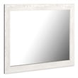Bowery Hill Contemporary White Engineered Wood Frame Bedroom Mirror