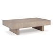Bowery Hill Hardwood Light Gray Coffee Table Rectangular 60