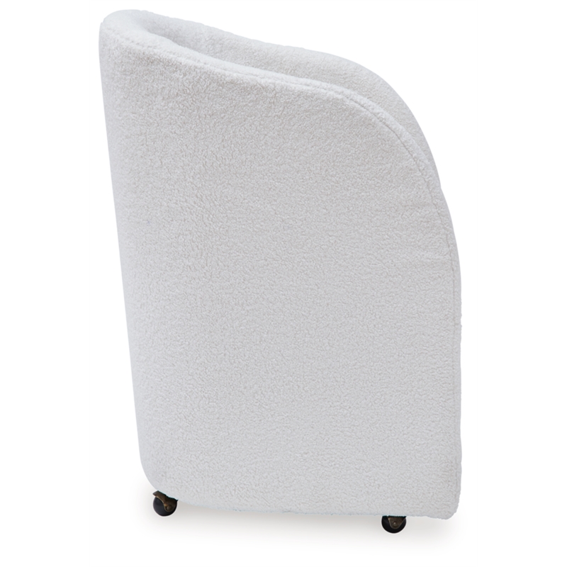 Bowery Hill Contemporary Engineered Wood Dining Chair in White (Set of 2)