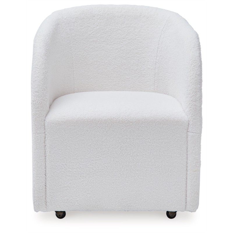 Bowery Hill Contemporary Engineered Wood Dining Chair in White (Set of 2)