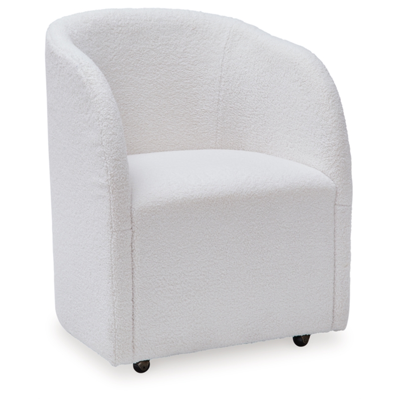 Bowery Hill Contemporary Engineered Wood Dining Chair in White (Set of 2)