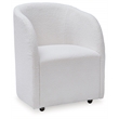 Bowery Hill Contemporary Engineered Wood Dining Chair in White (Set of 2)