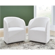 Bowery Hill Contemporary Engineered Wood Dining Chair in White (Set of 2)