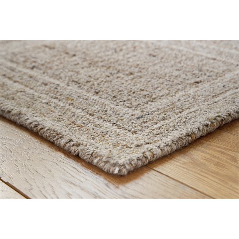 Bowery Hill Modern / Contemporary Gray & Ivory Finish 8x10 Rug