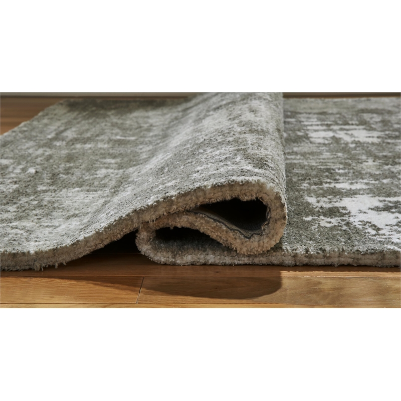 Bowery Hill Contemporary Machine Woven Polyester Gray 8x10 Rug