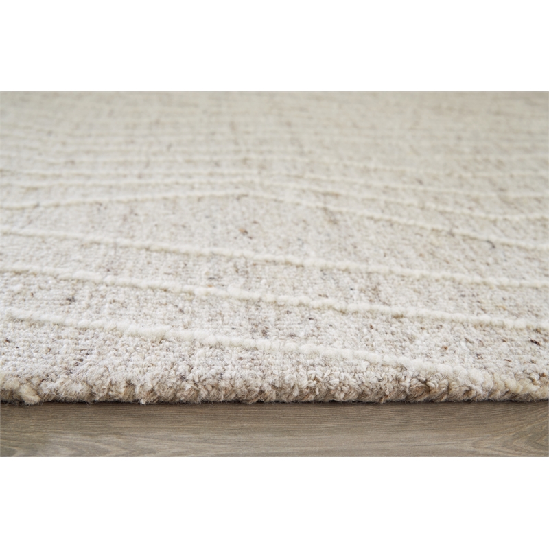 Bowery Hill Modern / Contemporary Gray & Ivory Finish 8x10 Rug