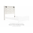 Bowery Hill Contemporary Engineered Wood White Queen Panel Headboard