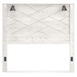 Bowery Hill Contemporary Engineered Wood White Queen Panel Headboard