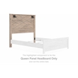 Bowery Hill Engineered Wood Light Brown Queen Panel Headboard