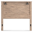 Bowery Hill Engineered Wood Light Brown Queen Panel Headboard