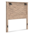 Bowery Hill Engineered Wood Light Brown Queen Panel Headboard