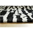 Bowery Hill Modern / Contemporary Polyester Black & Ivory 8x10 Rug